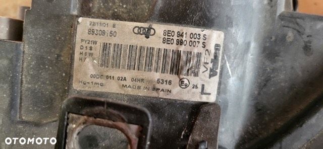 Lampa przednia prawa XENON 8E0941004F Audi A4 B6 2001 2002 2003 2004 - 2