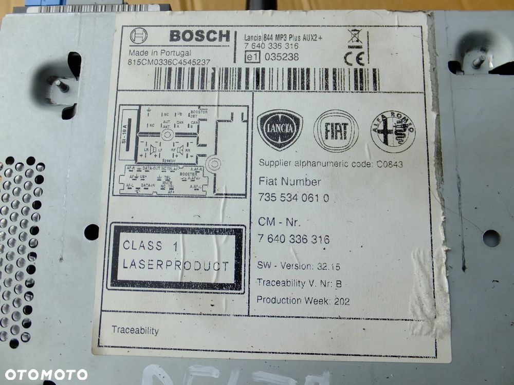 radio cd lancia delta III 2012r 7355340610 - 2