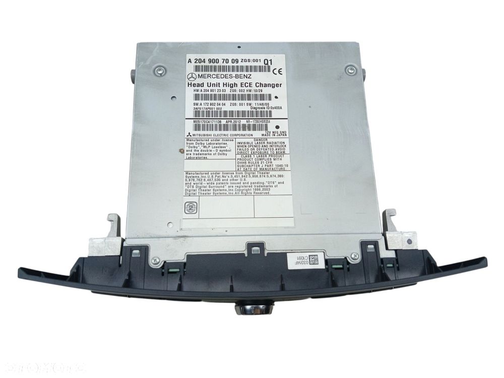 RADIO MERCEDES C W204 LIFT (2011-2014) 3.0 CDI 231KM A2049007009 - 3