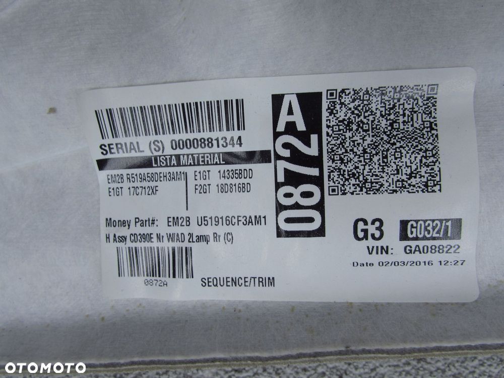 FORD GALAXY MK4 15-23 PODSUFITKA SUFIT KLIMA EM2B-U51916-CF - 15