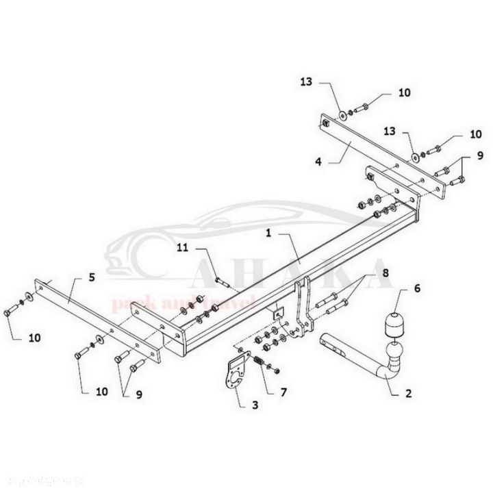 Hak Holowniczy Odkręcany Do Ford Kuga 2008-2013 - 6