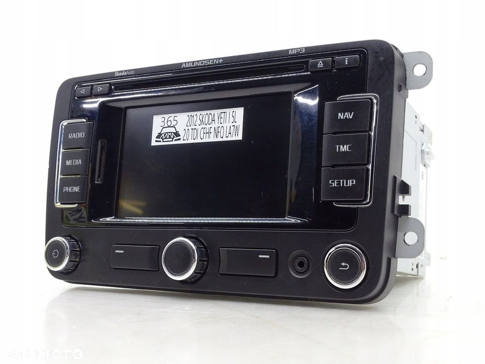 RADIO RADIOODTWARZACZ NAVI NAWIGACJA CD MP3 SKODA YETI I 1 5L 3T0035192F - 1