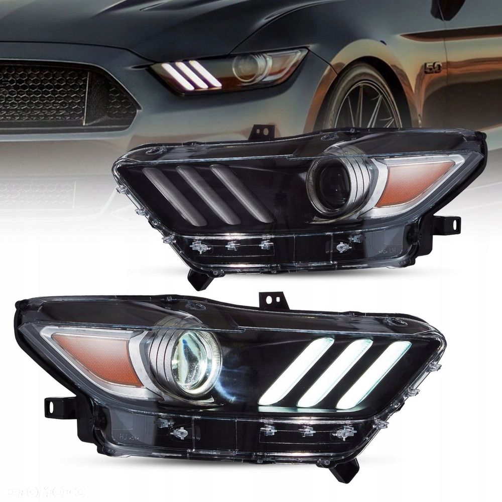 Reflektor Lampa kpl Vland Drl Led Neon Tuning Ford Mustang VI 6 2015-2018 - 1