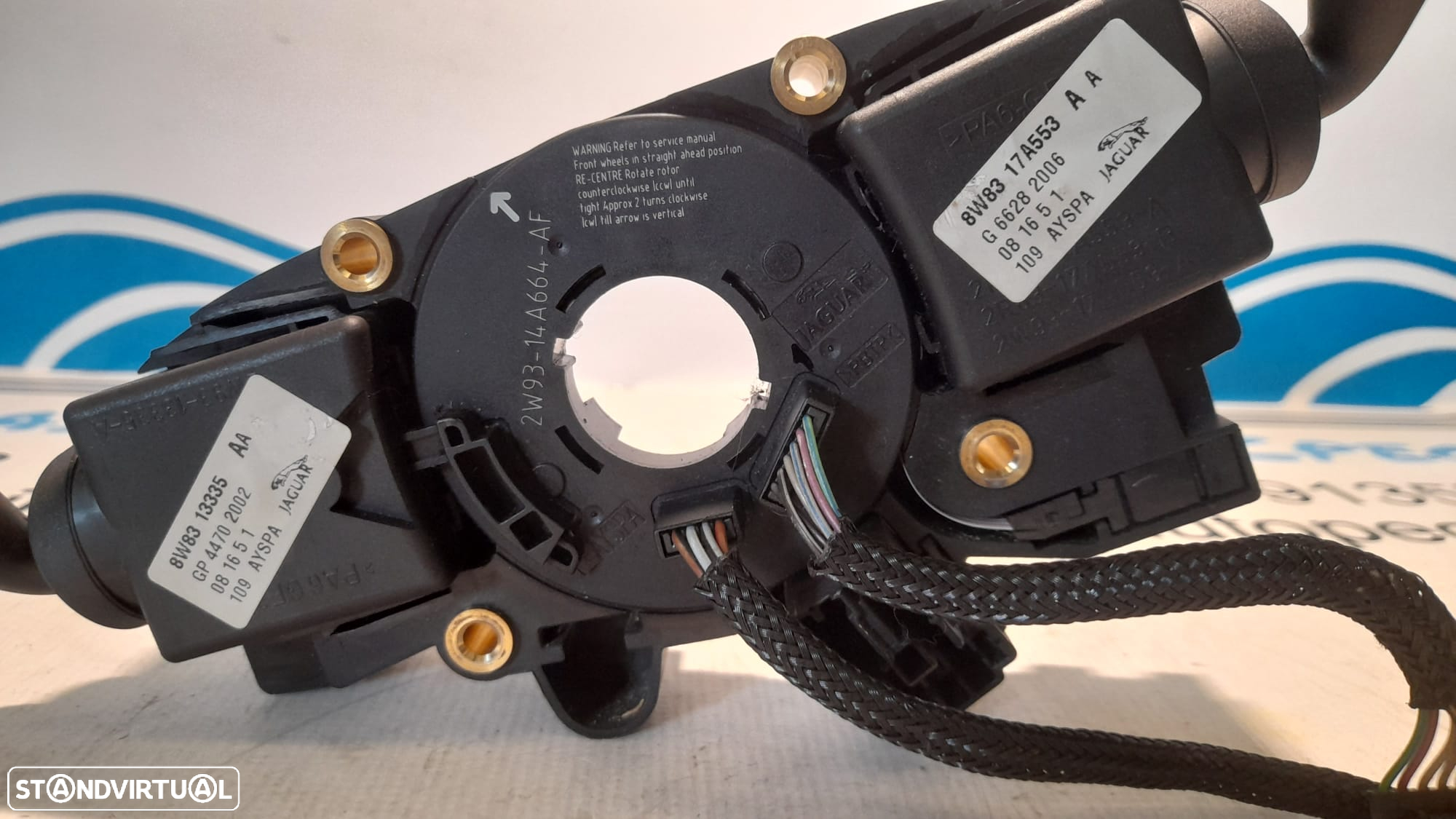 FITA AIRBAG COMANDOS MULTIFUNÇÕES COMUTADOR COMUTADORES MANETE MANETES 8W8317A553A G66282006 2W9314A664AF 8W8313N064A 8W83 13N064 45358808 4535 8808 081651109 JAGUAR XF X250 2.7D 207CV ELD 11190808 0344109 - 6
