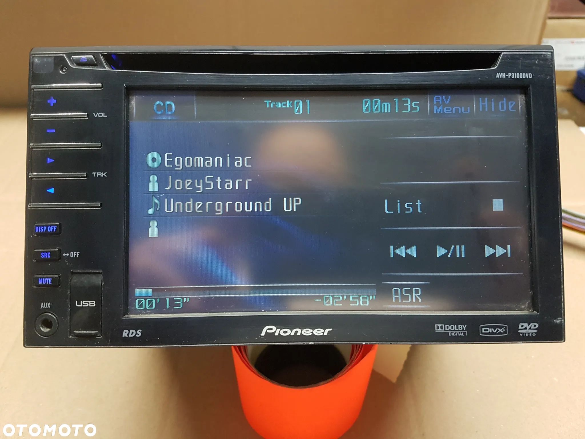 RADIOODTWARZACZ  PIONEER AVH-P3100DVD - 1
