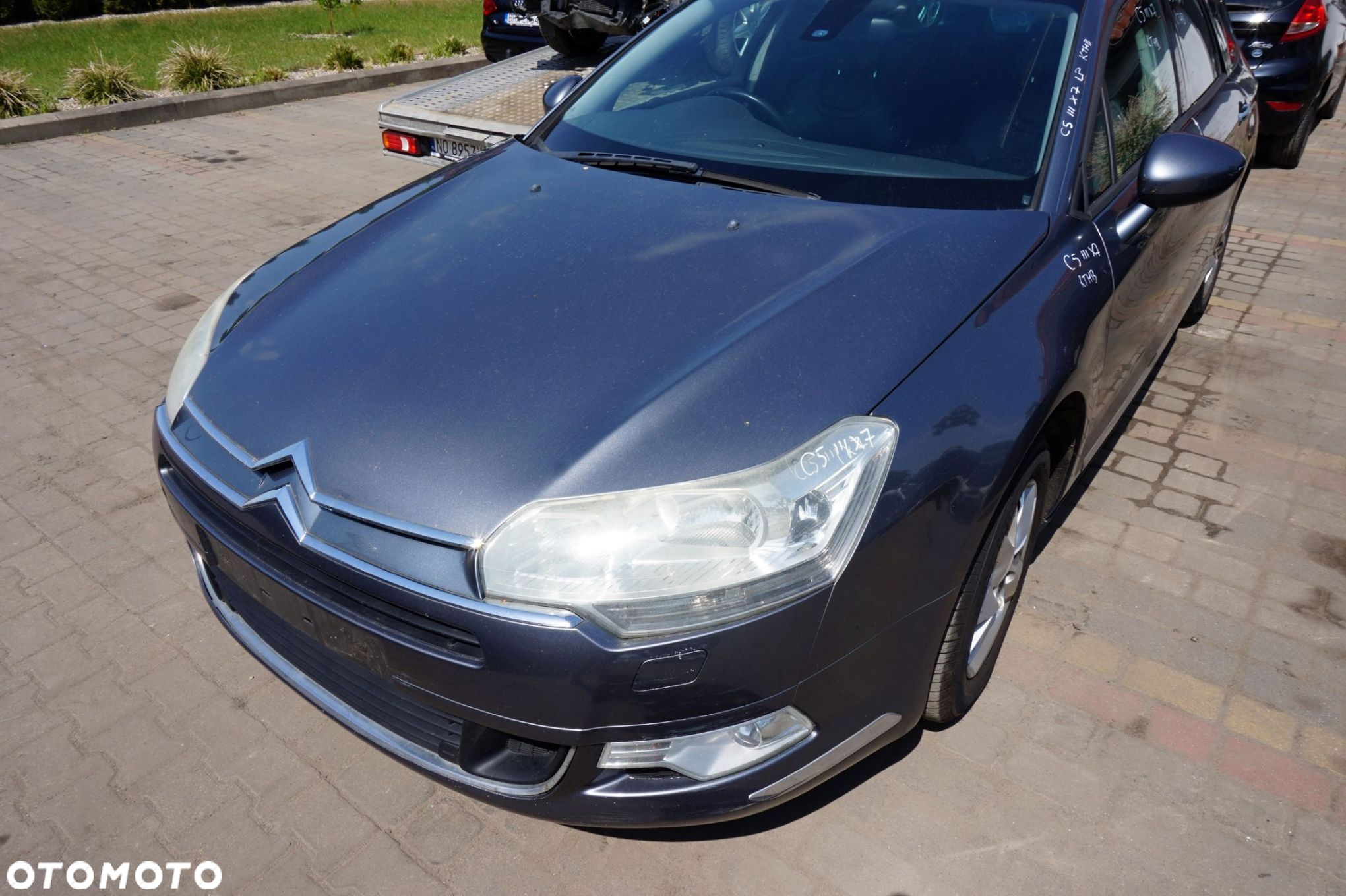 MASKA ZDERZAK BŁOTNIKI LAMPY C5 III X7 KTHB  CITROEN 2008-2017 SZARY PRZÓD KOMPLETNY - 4