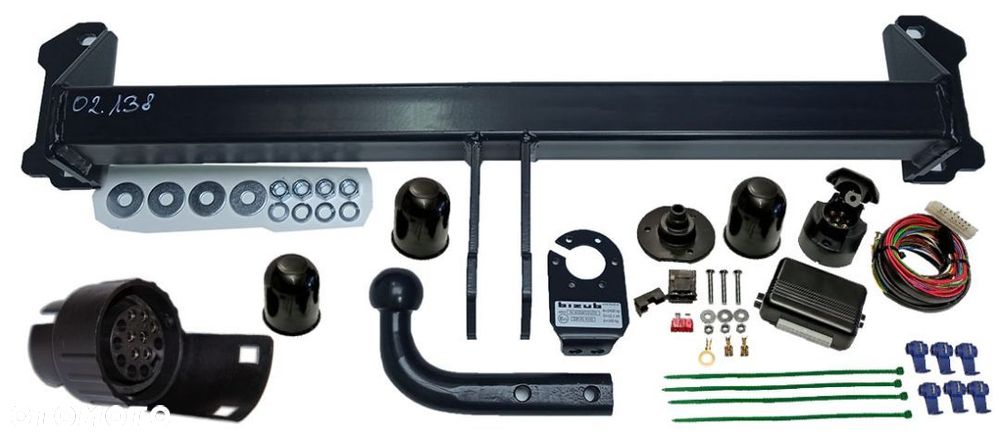 HAK HOLOWNICZY + MODUŁ + WIĄZKA 7P + ADAPTER 7PIN/13P BMW X3 2010-2017  F25 X4 F26 2014-2018 - 7