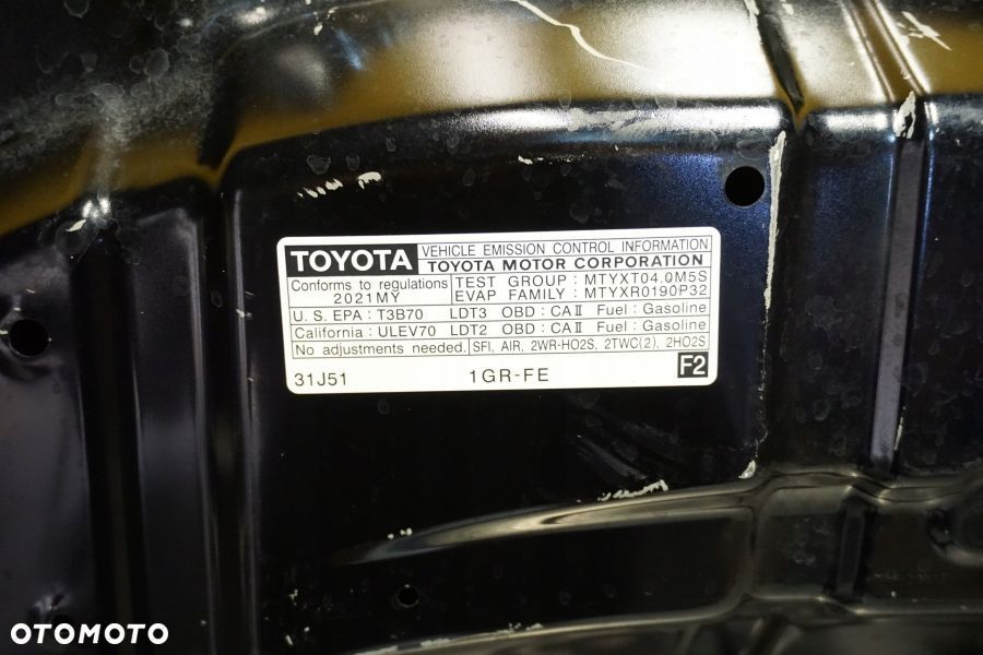 TOYOTA 4RUNNER 2010 2021 - 2023 Maska Przód Pokrywa Silnika USA - 5