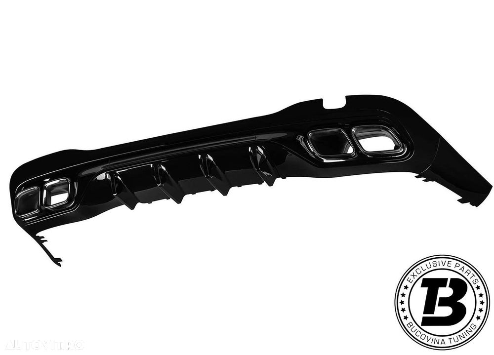 Difuzor Bara Spate cu Ornamente compatibil cu Mercedes C Class W206 C63 Design - 9