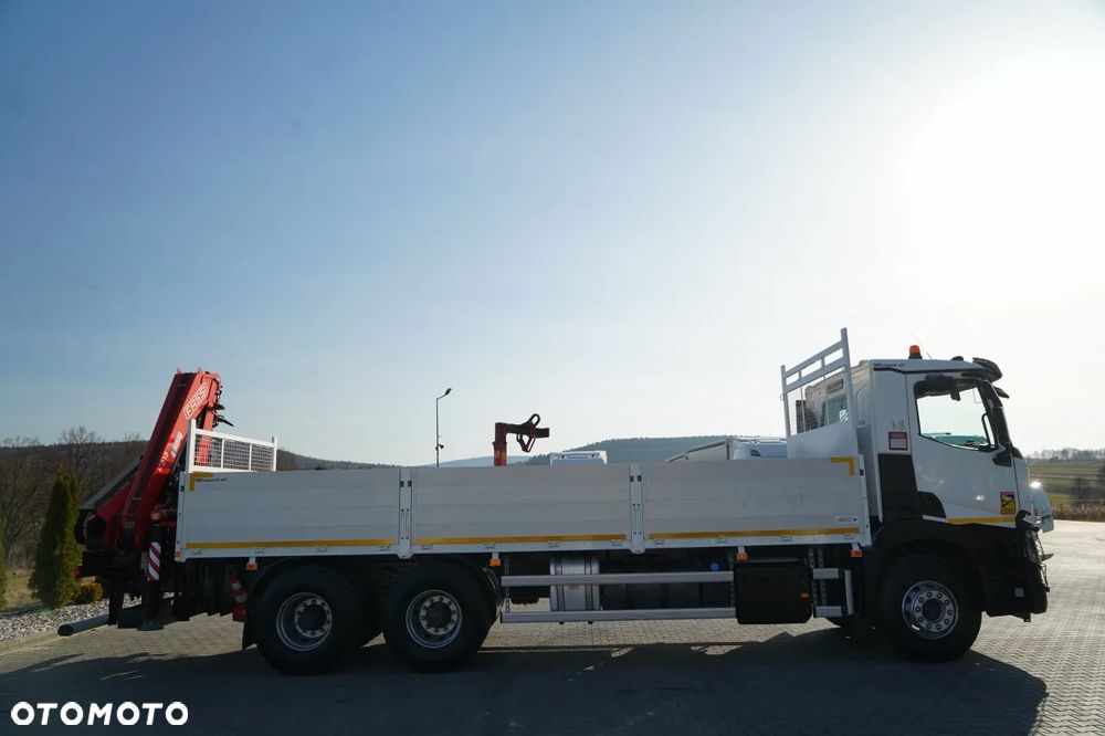 Renault C 430 / 6x4 / SKRZYNIOWY 7,2 M + HDS FASSI F215A / WYSÓW 10 M / STEROWANIE RADIOWE / WIDŁY / ROTATOR - 10