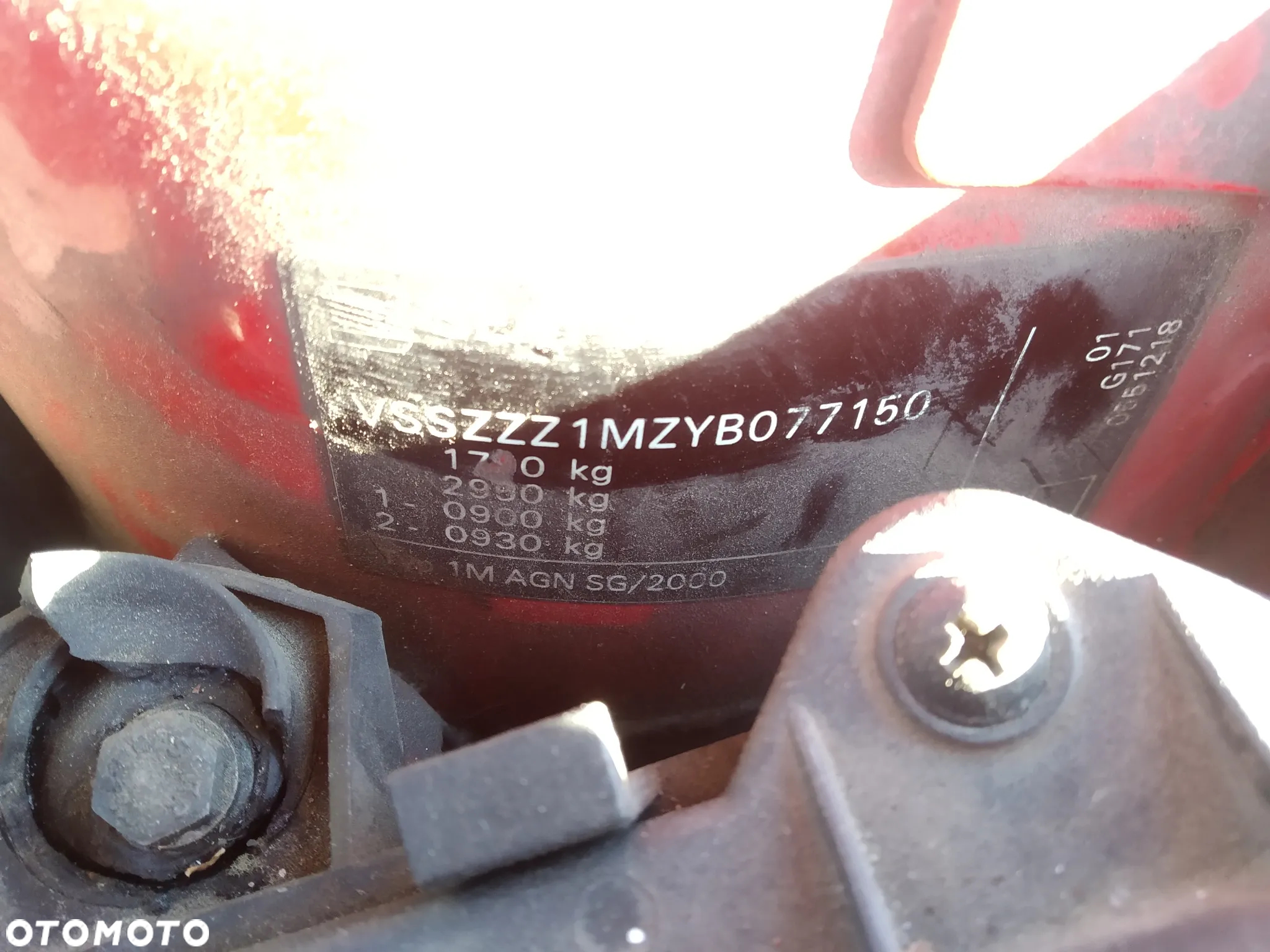 SEAT TOLEDO II 98-05 1.8 20V APG - OSLONA SILNIKA - 34