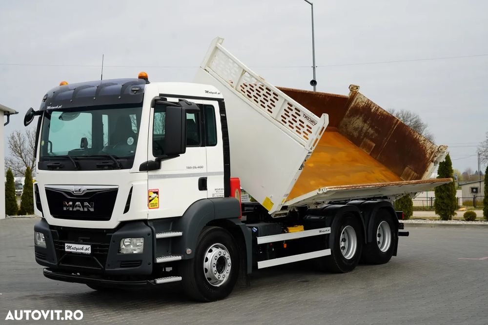 MAN TGS 26.400 / 6X4 / BASCULATOR DUBLĂ / HYDRODOLTA / AUTOMAT / EURO 6 - 8