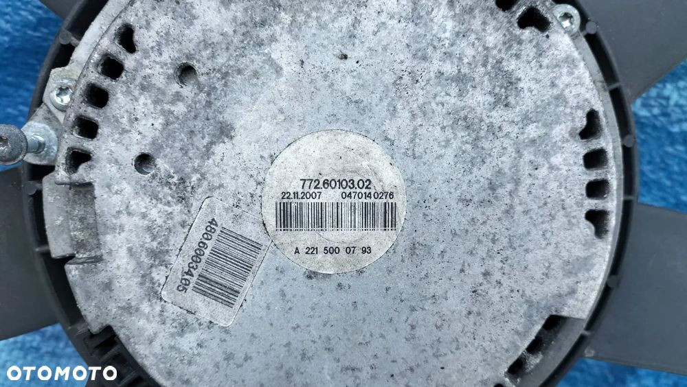 WENTYLATOR CHŁODNICY A2215000793 MERCEDES CL W216 C216 W221 CL500 S500 5.5 V8 - 3