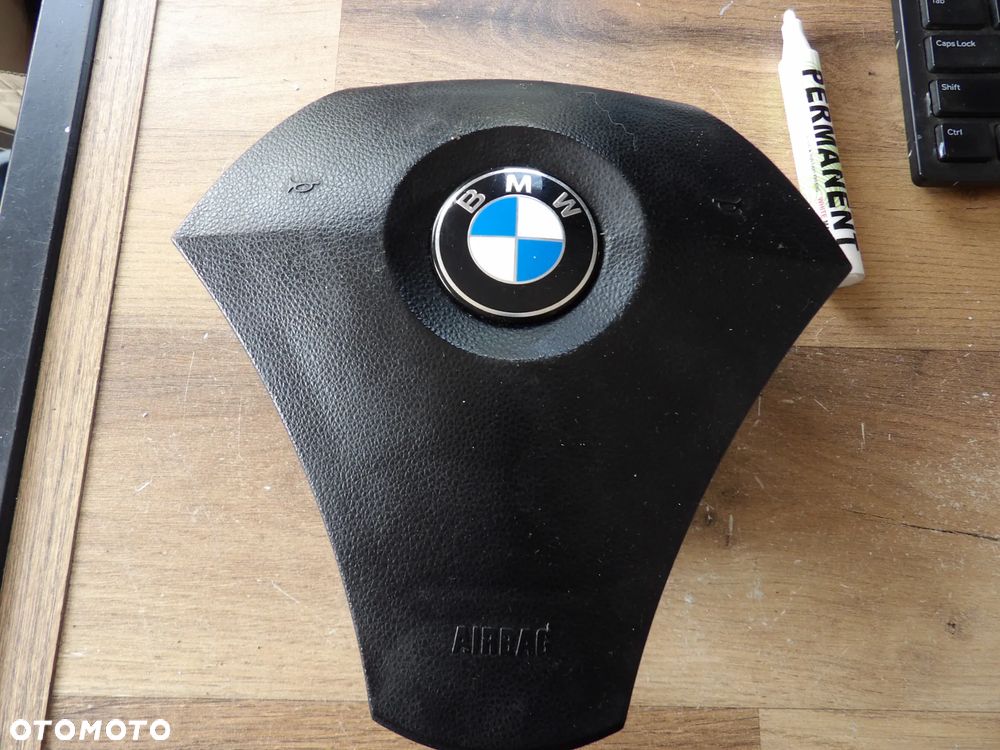 BMW - E60,E61 - PRZED LIFT - KIEROWNICA MULTIFUNKCYJNA - PODUSZKA AIRBAG - KOMPLET - 6953324  6017189 - 4