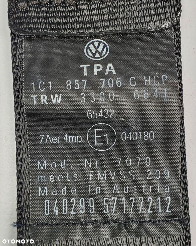 PAS NAPINACZ PRAWY PRZÓD VW NEW BEETLE 1C 1C1857706G EUROPA - 2
