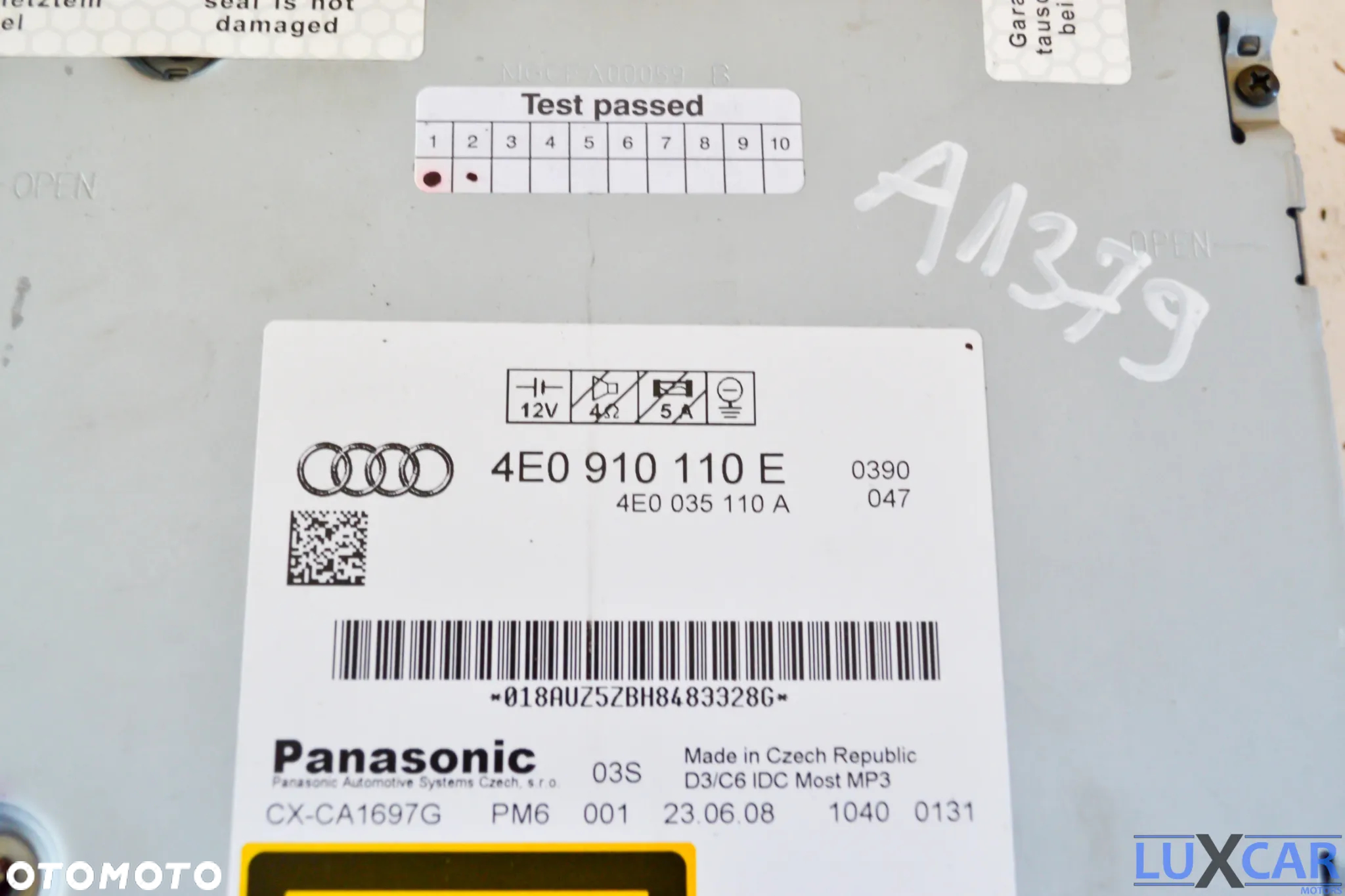 AUDI A6 C6 ZMIENIARKA PŁYT CD RADIA 4E0910110E A1379 - 3