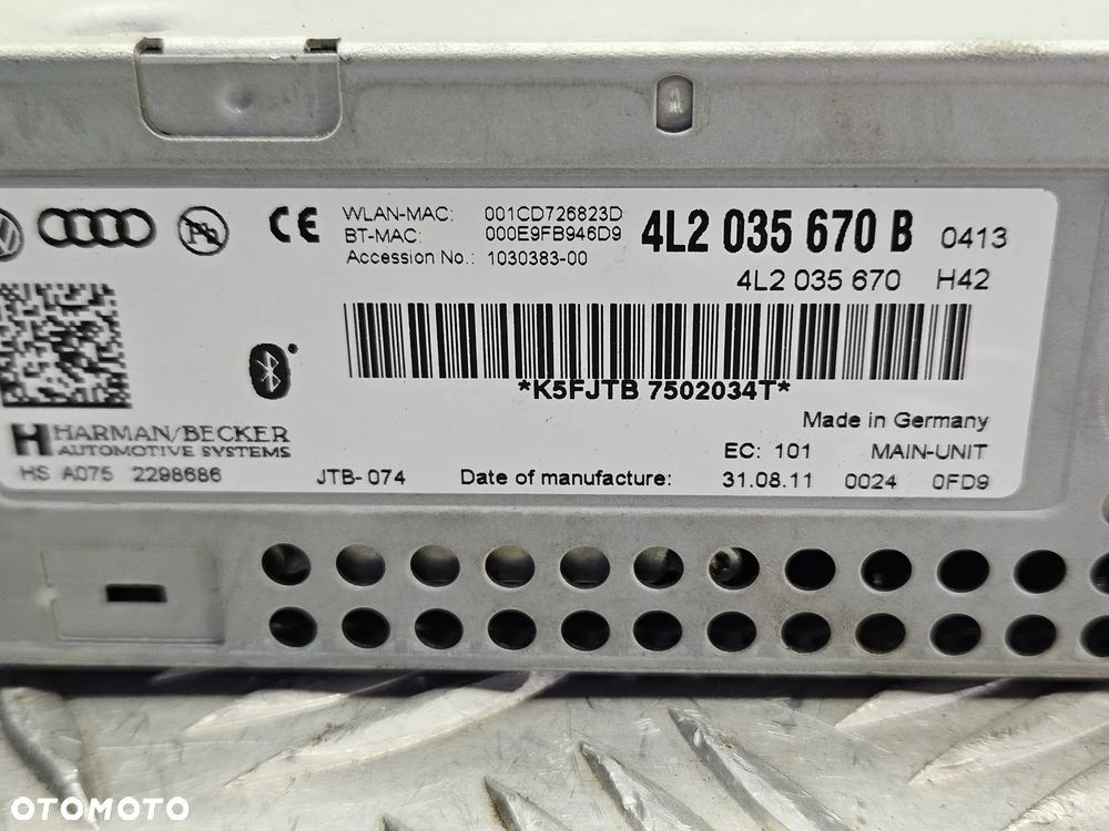 AUDI Q7 4L LIFT 09-15R STEROWNIK NAWIGACJA CZYTNIK MMI SSD 4L2035670B 4L2035670 B - 6