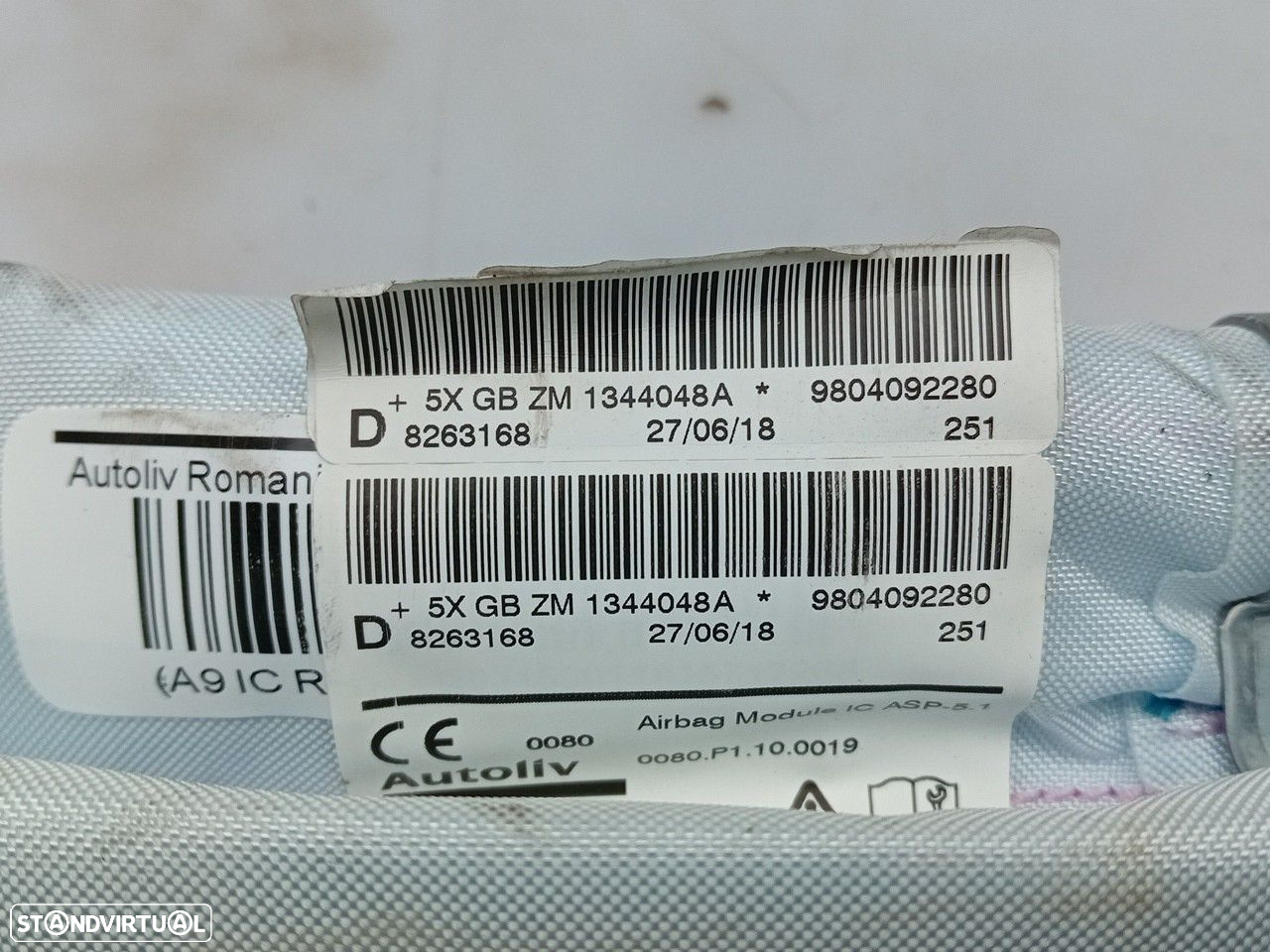 Airbags De Cortina Direito Peugeot 2008 I (Cu_) - 3