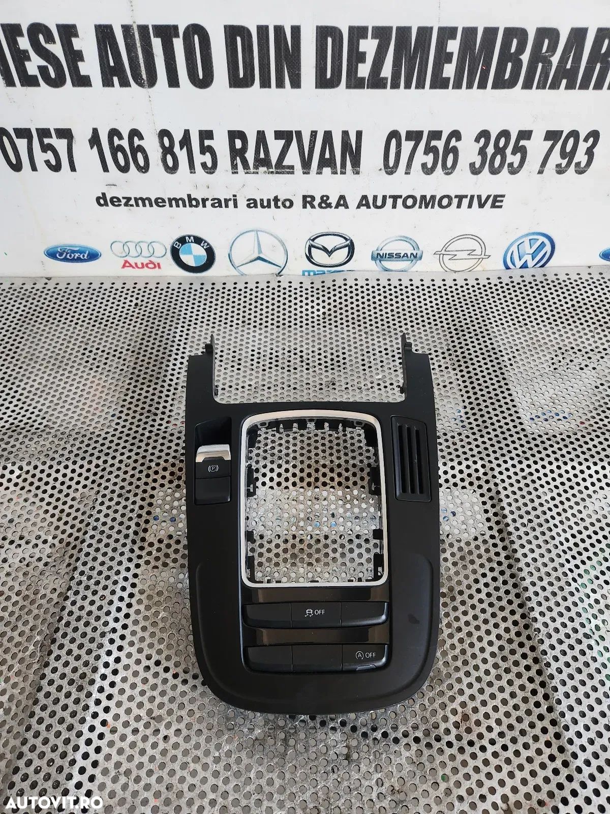 Consola Centrala Ornament Schimbator MMI Buton Frana De Mana Audi A4 B8 A5 8T Volan Stanga - 1