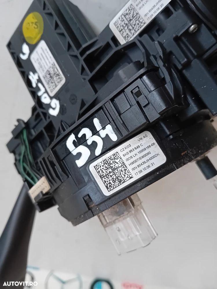 Banda Spira Spirala Volan Maneta Semnalizare Stergatoare Vw Golf 6 VI Cod 5K0953549C An 2008-2013 - 7