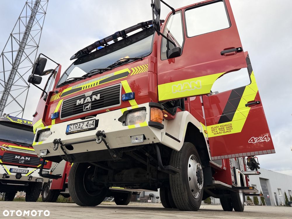 MAN Straż pożarna, Pojazd pożarniczy, Wóz strażacki, MAN L80 średni GBA 4x4 CNBOP, 2200l wody, reduktor, - 5