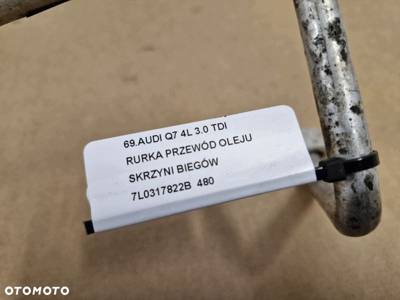 AUDI Q7 L4 3.0 TDI RURKA PRZEWÓD OLEJU SKRZYNI BIEGÓW 7L0317822B - 7