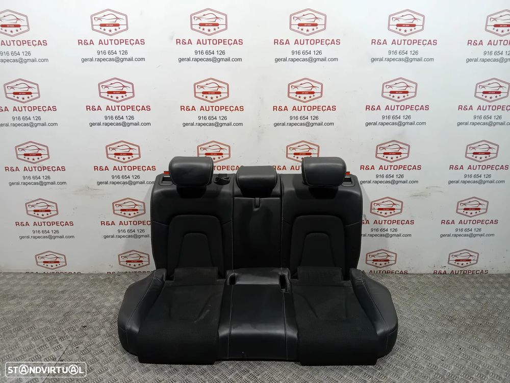 Conjunto Bancos Frente Frontal Trás Traseiro Audi A4 B8 S-Line Carro Sedan em Pele e Tecido Original - 14
