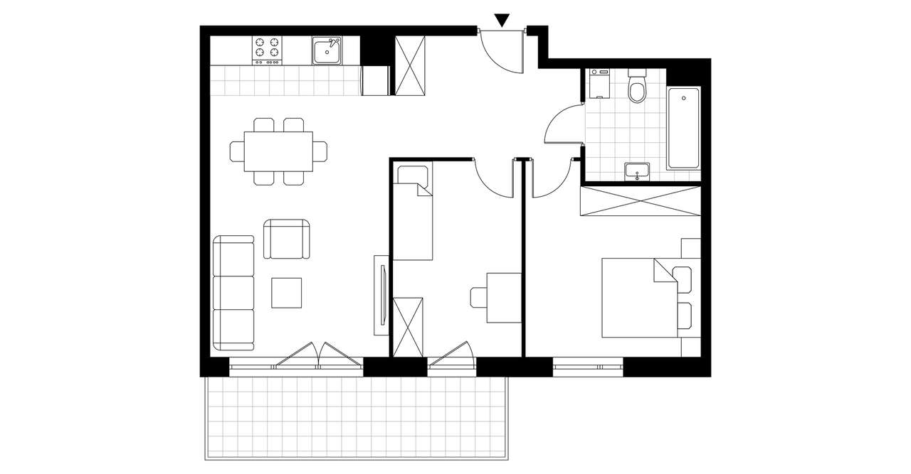 3-pokojowe mieszkanie 59m2 + balkon Bezpośrednio - Pełny obrazek: 3/23
