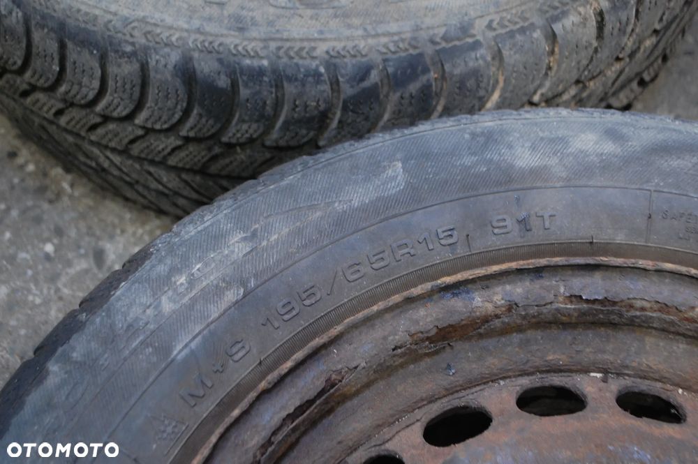 FELGI STALOWE + OPONY ZIMOWE KBA43737 5X112 ET45 6J 195/65R15 AUDI A4 A6 C6 VW SKODA SEAT - 9