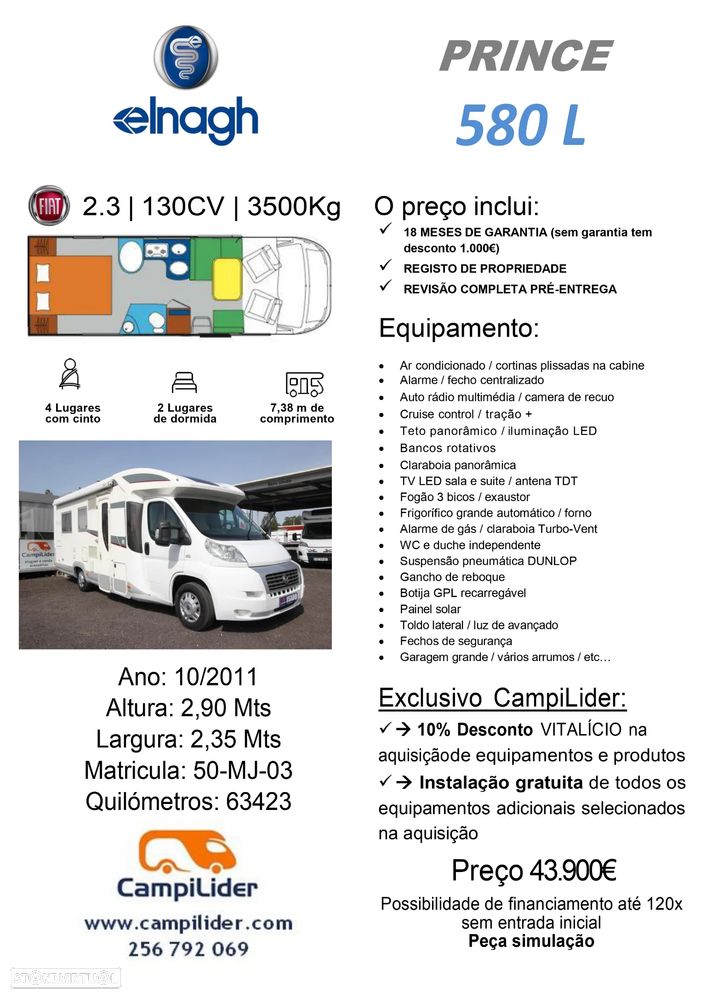 Elnagh Prince 580L *NACIONAL*CAMA CENTRAL* - 34