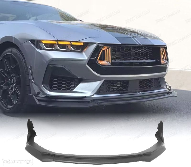 SPOILER LIP FORD MUSTANG GT S650 24- PRETO BRILHANTE - 1