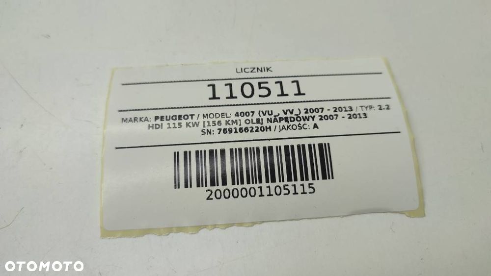 PODNOŚNIK SZYBY PRZÓD LEWY SILNICZEK PEUGEOT 4007 C-CROSSER - 6