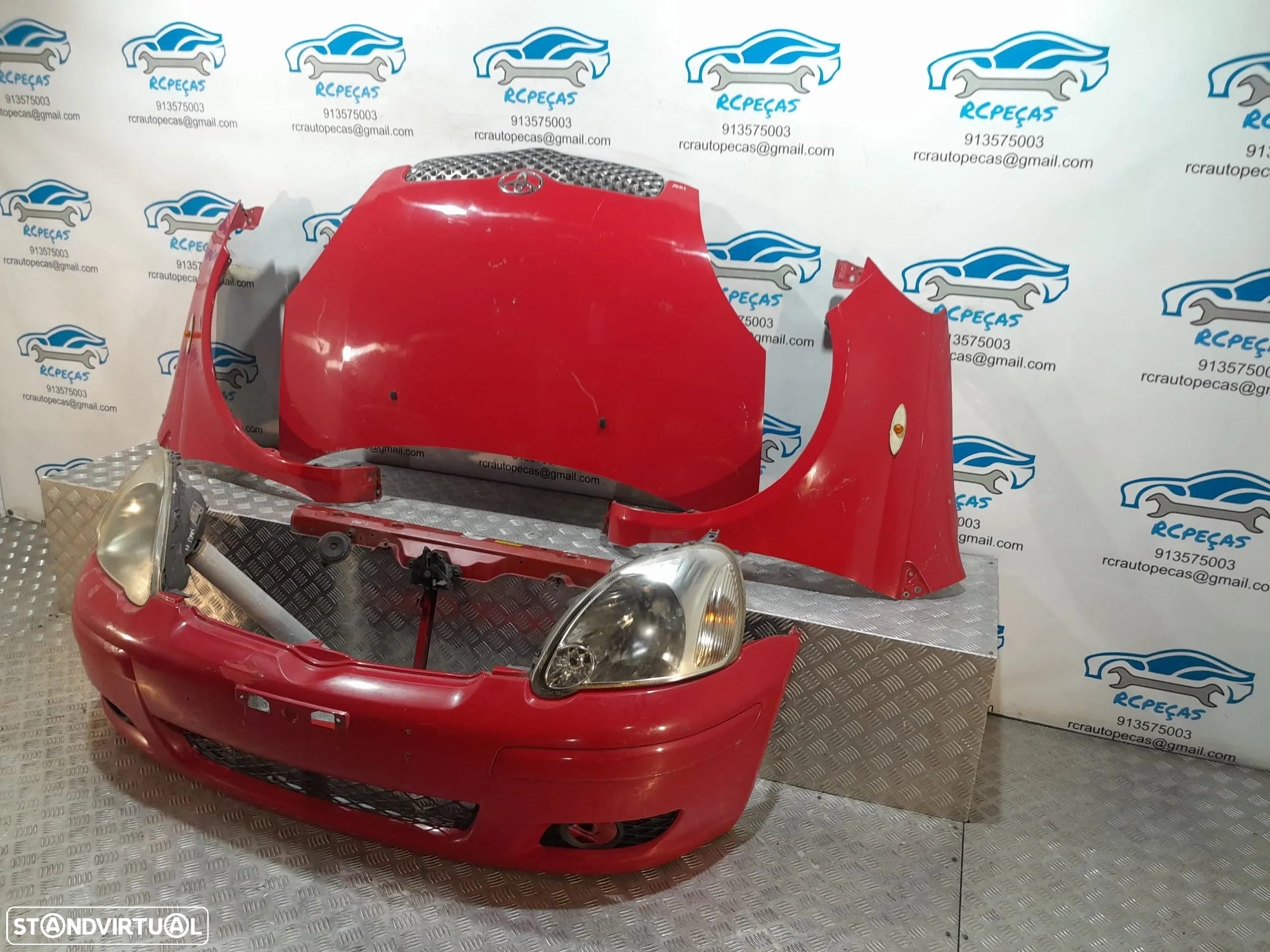 FRENTE COMPLETA TOYOTA YARIS P1 FASE 2 II FACELIFT CAPOT PARACHOQUES GUARDA-LAMAS OTICAS FRENTE FIBRA REFORÇO - 2