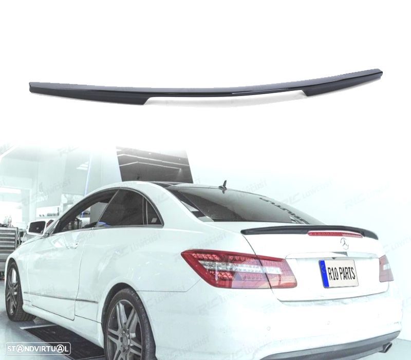 AILERON SPOILER TRASEIRO MERCEDES C207 COUPE CABRIO 09- LOOK AMG PRETO BRILHANTE - 1
