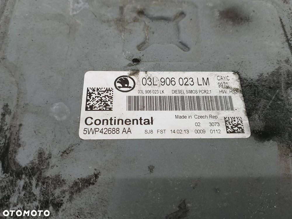 KOMPUTER, STEROWNIK SKODA ROOMSTER 03L906023LM 5WP42688AA 1.6 TDI - 3