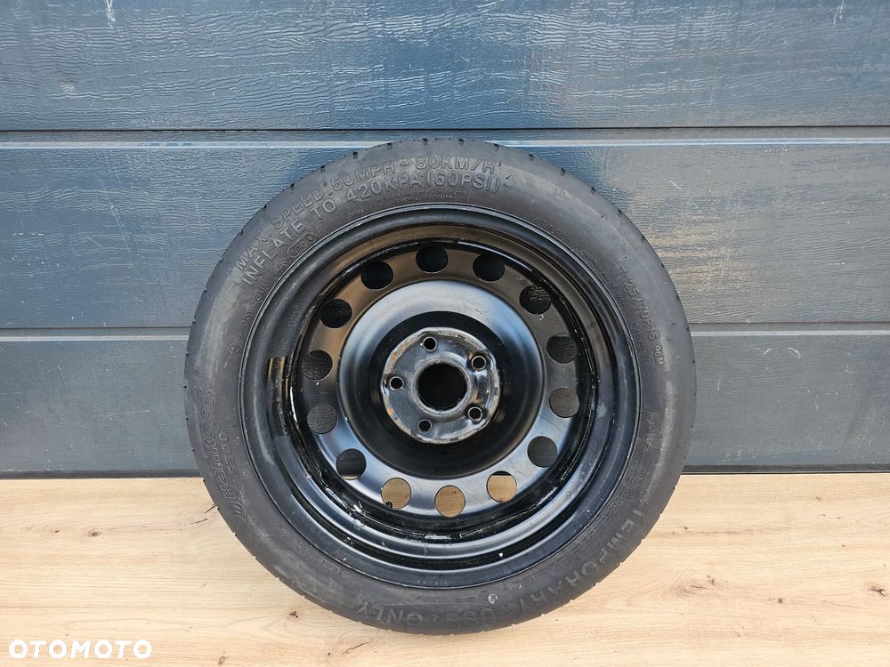KOŁO DOJAZDOWE ZAPAS ZESTAW LEWAREK VOLKSWAGEN GOLF PASSAT JETTA CADDY SHARAN 16 CALI 5x112 ET25,5 - 15