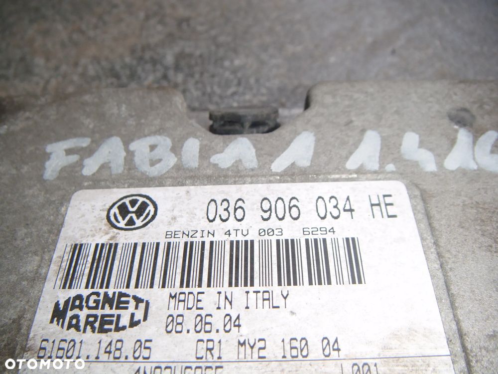 skoda fabia 1 1.14 16v komputer- sterownik silnika 036906034he - 2