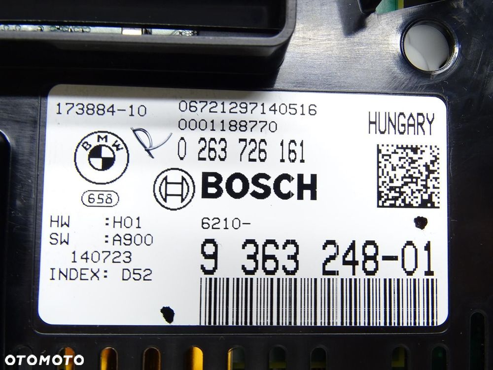 LICZNIK ZEGAR ZEGARY LED 9363248 2.0 D B47 BMW F10 LCI UK - 7