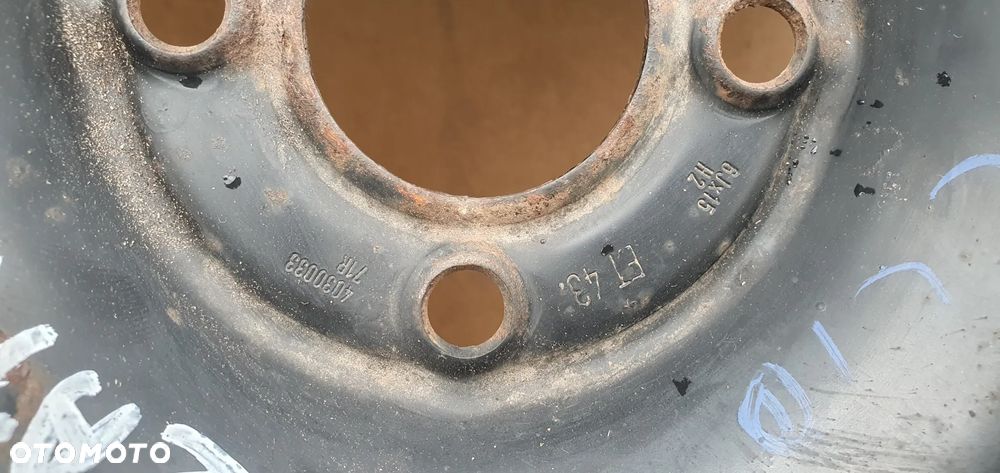 Felga stalowa zapas 4X100 6J ET43 185/60 R15 Renault Clio III 8200076103 - 9