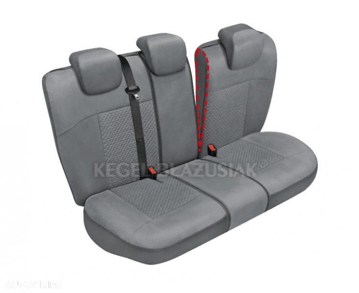 Huse scaune auto Arcadia Gri marimea L-XL , Spate set huse auto Kegel - 2