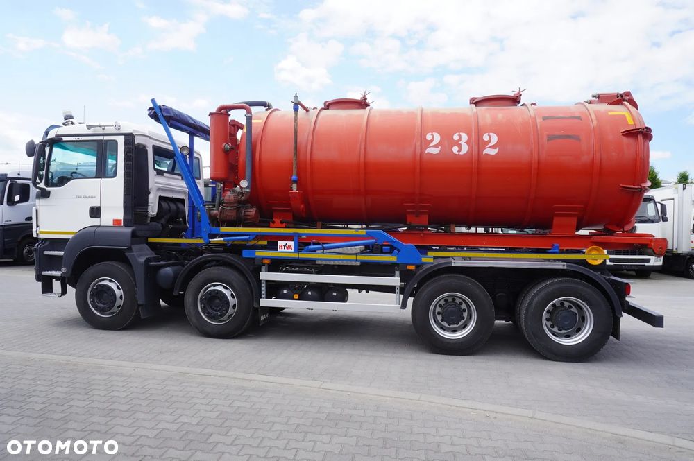 MAN TGS 35.400 8×4 E5 / Hakowiec HYVA LIFT 32.56 SE / Beczka Asenizacyjna 13000 l - 4