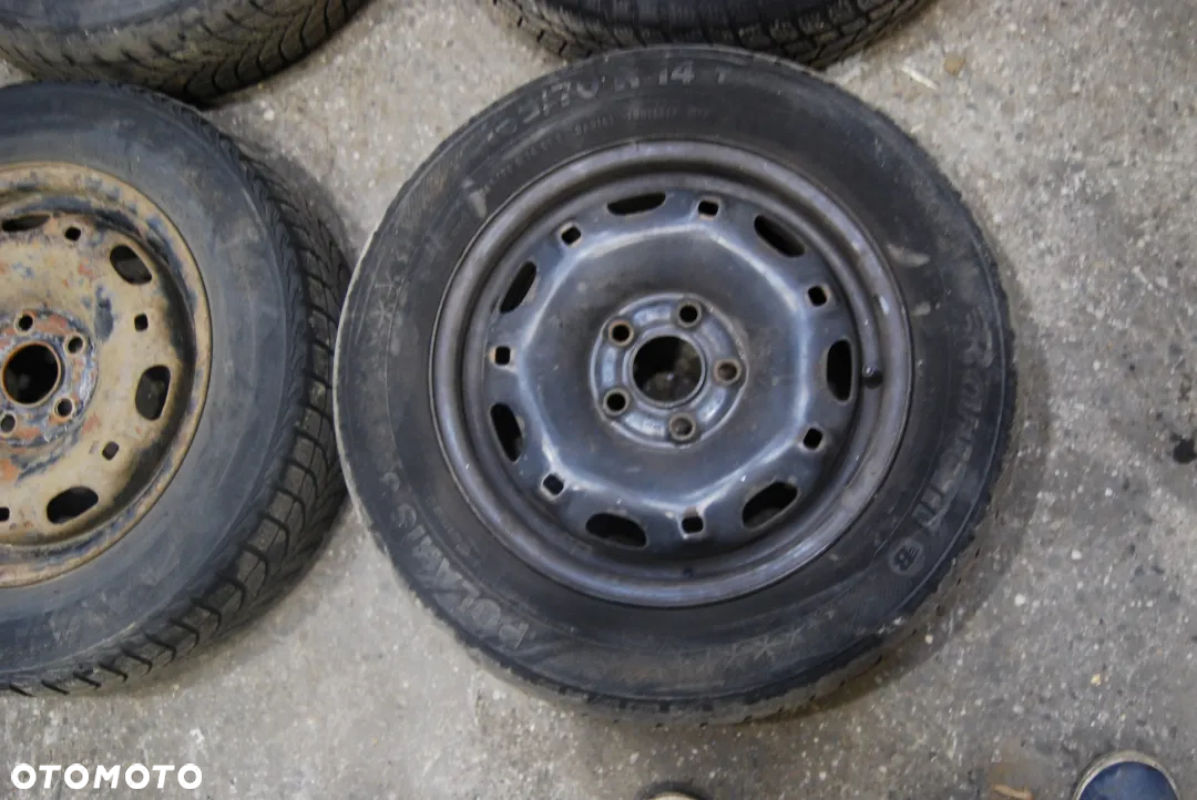 KOŁA FELGI STALOWE + OPONY ZIMOWE 165/70R14 5X100 6Q0601027H ET35 6J VW POLO IV SEAT SKODA 6Q0601027C - 9