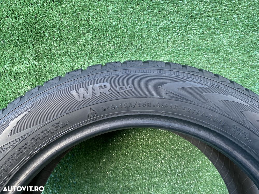 Set 4 anvelope Iarna 195 55 R16 91H XL Nokian WR D4 Profil 3,9-6,3mm - 3