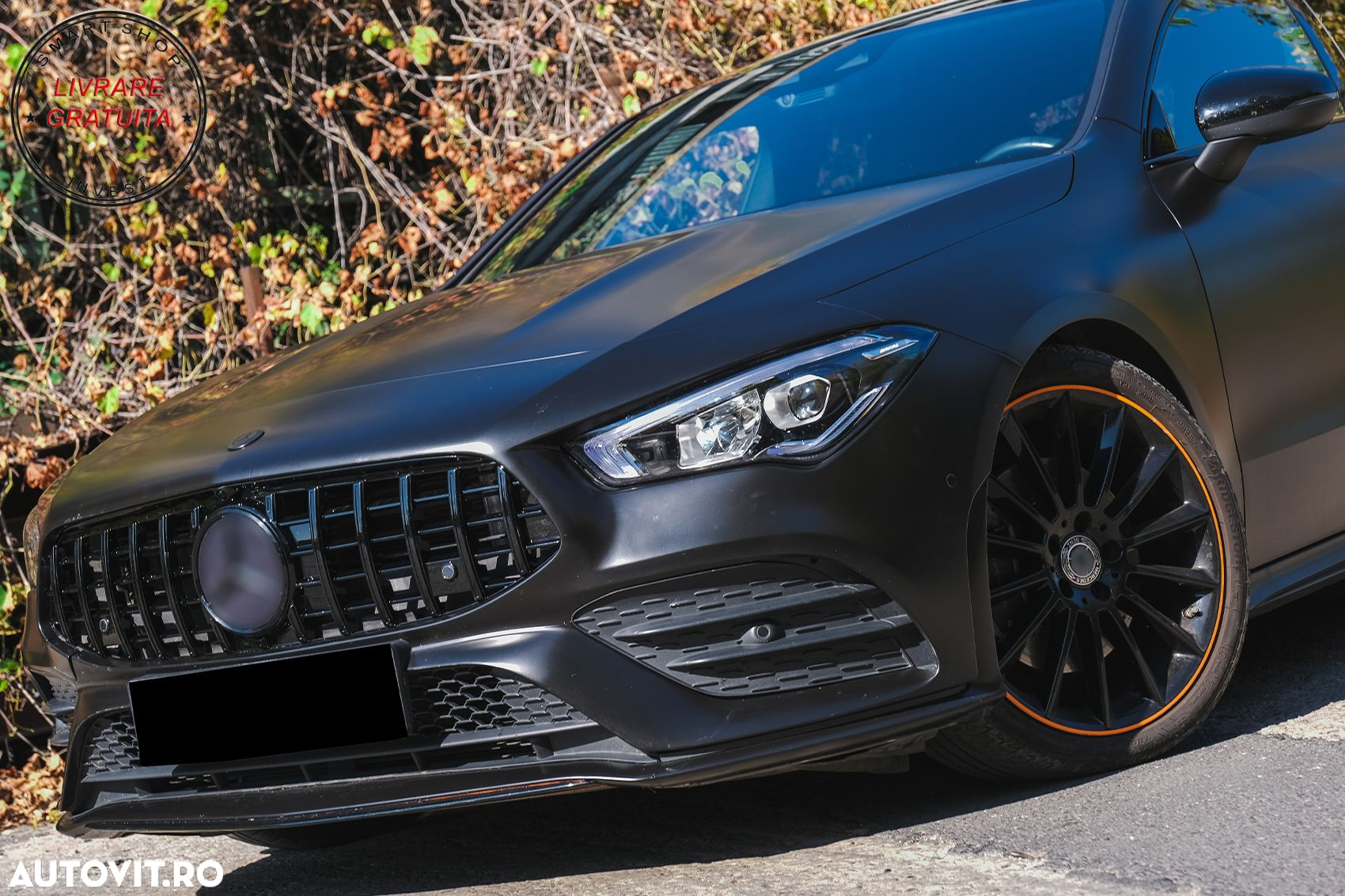 Grila Centrala Mercedes CLA X118 C118 (2019-up) GT-R Panamericana Design Negru Luc- livrare gratuita - 16