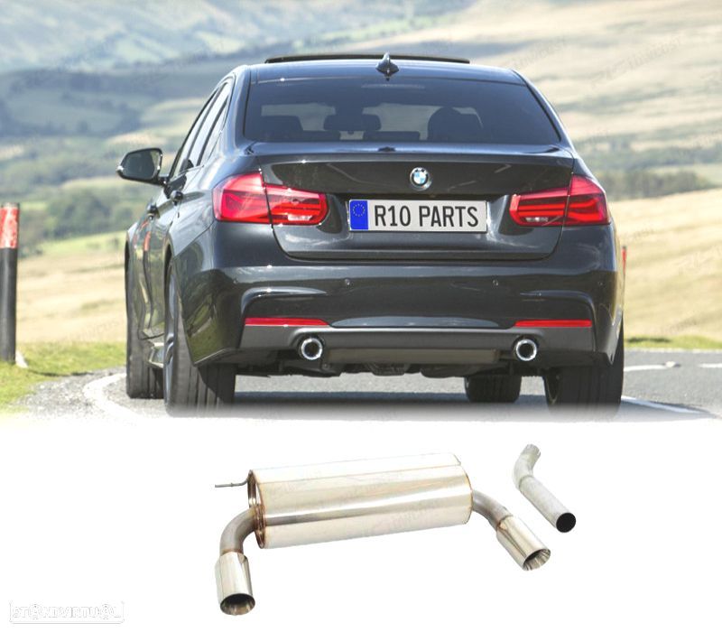LINHA DE ESCAPE BMW F30 F31 328 430 LOOK M DUPLA SAÍDA - 1