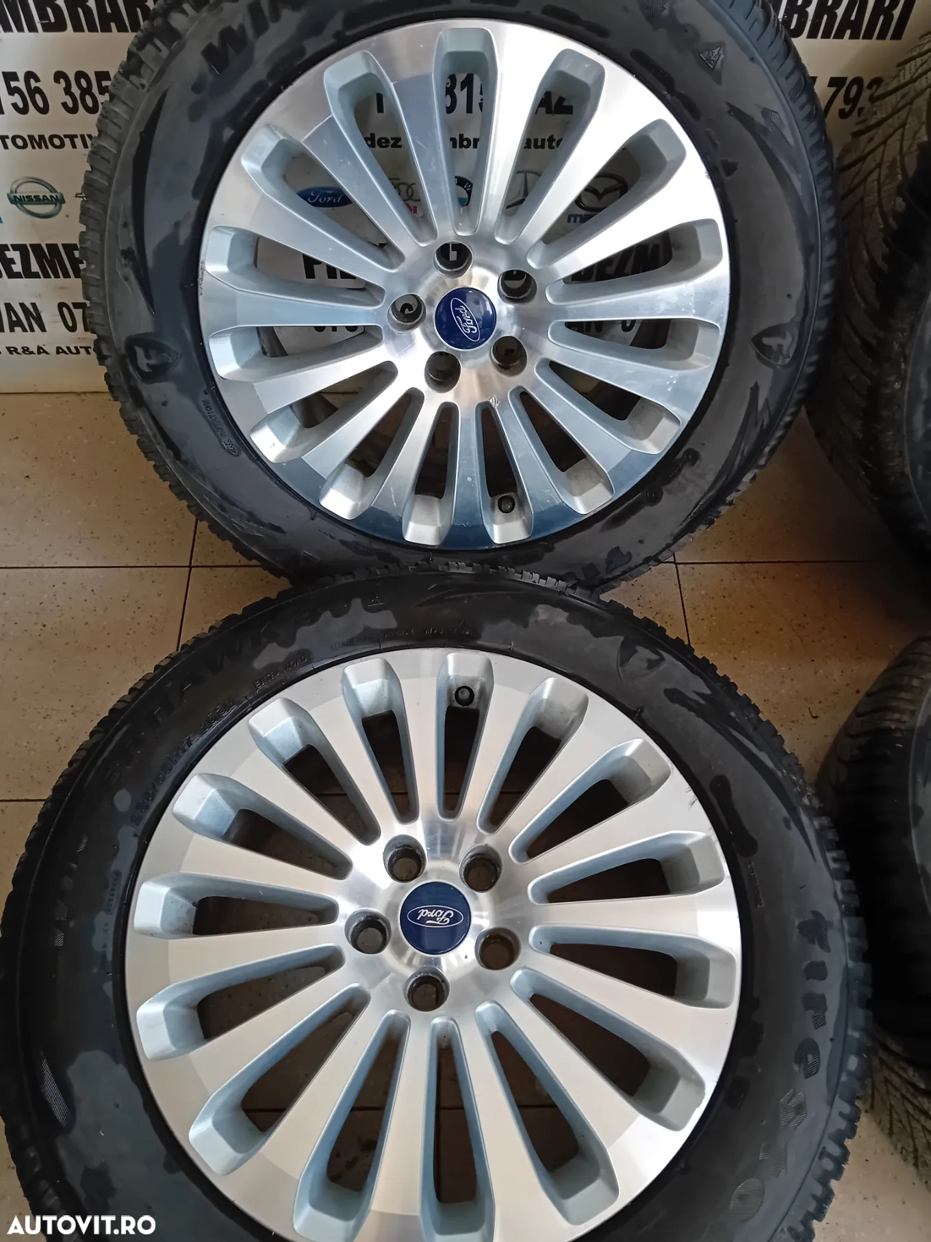 Set Jante Aluminiu Ford Kuga 1 I 235/55R17 Anvelope Iarna DOT 2922 Stare Foarte Buna - 6