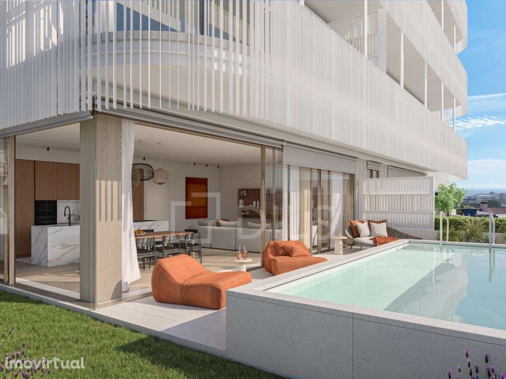 Apartamento T3 com terraço, piscina privada e estacionamento em Cas... - Grande imagem: 2/64