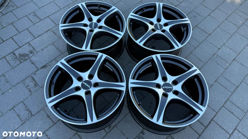 Alufelgi r17 5x112 koła aluminiowe ET35 8J Mercedes Audi Seat VW Skoda felgi Ronal r56 KBA48936 - 16