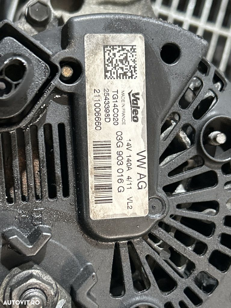 Alternator AUDI Q5 2.0 TDI 2008 - 2012 143CP 1968CC CJCA Euro5 (1204) Diesel 03G903016G - 4