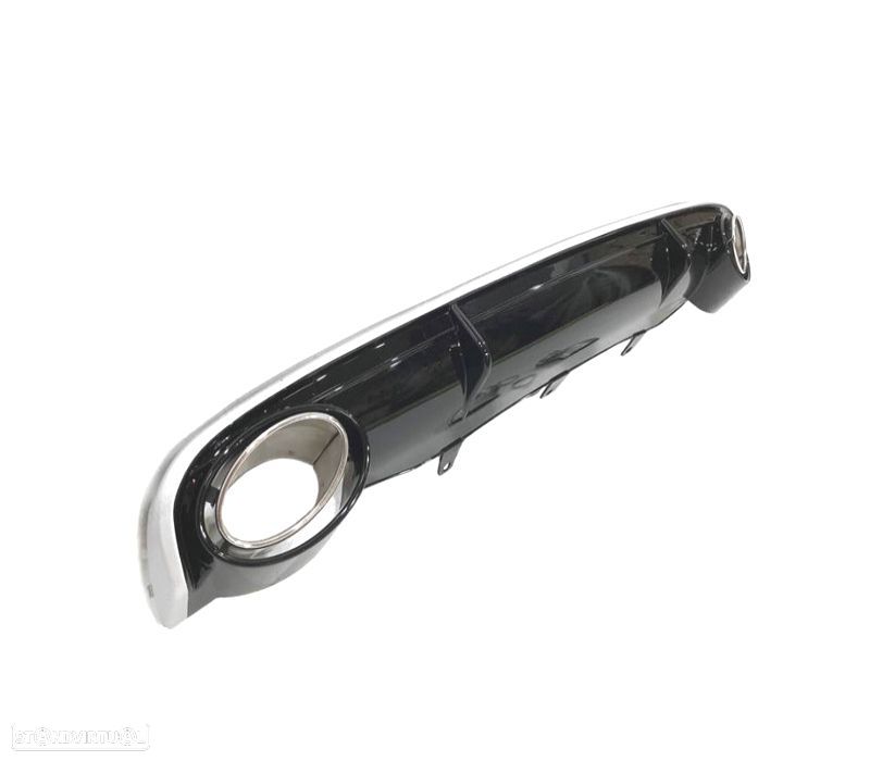 DIFUSOR AUDI A7 12-15 LOOK RS7 + PONTEIRAS DE ESCAPE PRETO BRILHANTE - 2